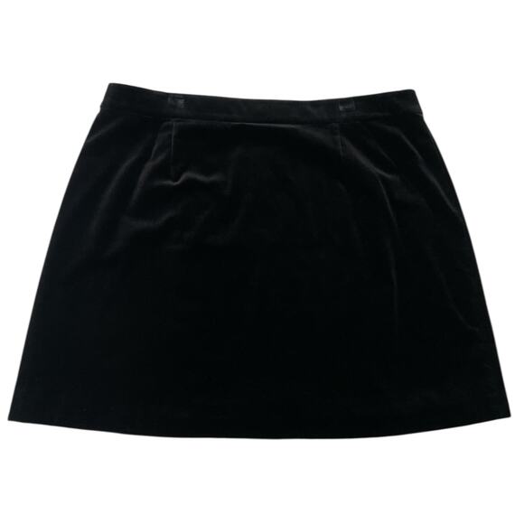 Theory Velvet Wrap Mini Skirt Black Size 14 - Picture 6 of 10